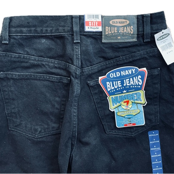 Old Navy Women's Relaxed Fit Black Jeans Size 8 - Picture 4 of 6